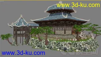 3D打印模型一些古建小场景的图片