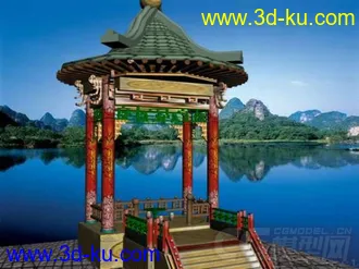 3D打印模型一些古建小场景的图片