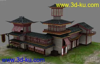 3D打印模型一些古建小场景的图片