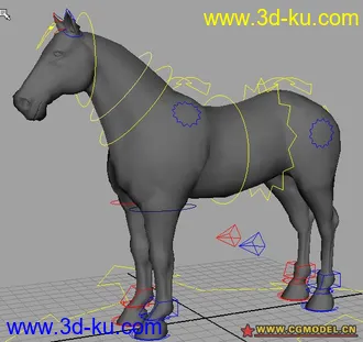 3D打印模型设置好的有表情的马的图片