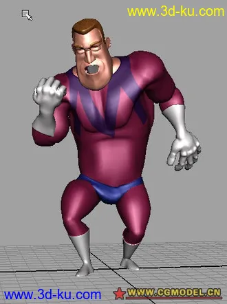 3D打印模型绑定好的猛男的图片