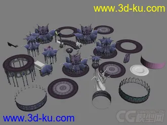3D打印模型紫色精灵建筑的图片