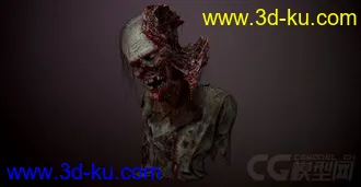 Zombie - The Walking Dead行尸走肉电影中僵尸模型fbx格式的图片
