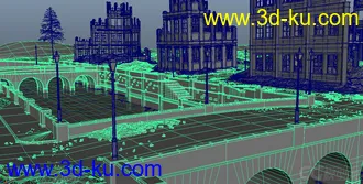 3D打印模型战争废墟 战争之后 城市废墟 西方建筑废墟 地震废墟的图片