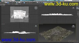 3D打印模型战争废墟 战争之后 城市废墟 西方建筑废墟 地震废墟的图片