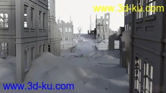 3D打印模型战争废墟 战争之后 城市废墟 西方建筑废墟 地震废墟的图片