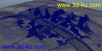 3D打印模型战争废墟 战争之后 城市废墟 西方建筑废墟 地震废墟的图片