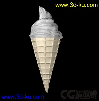 3D打印模型蛋筒冰激凌 蛋筒冰淇淋的图片
