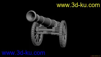 3D打印模型早期大炮的图片