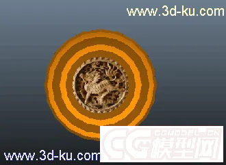 3D打印模型麒麟纹碟子的图片