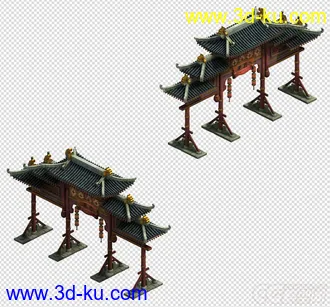 一套精品古建模型，齐全场景，免费送的图片