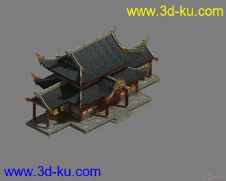 一套精品古建模型，齐全场景，免费送的图片