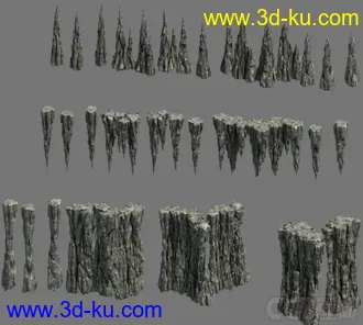 一组精美石头模型，免费送的图片