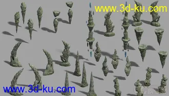 一组精美石头模型，免费送的图片