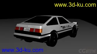 3D打印模型自建低模。丰田AE86的图片