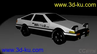 3D打印模型自建低模。丰田AE86的图片