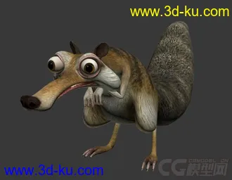 3D打印模型冰河世纪小松鼠电影动漫动物的图片