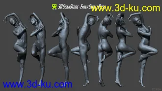 3D打印模型3D Scan Store - Emily Single Pose艾米丽,obj格式的图片