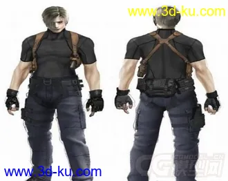 生化危机游戏人物男主角3D模型的图片