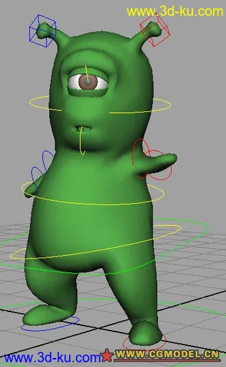 3D打印模型可爱怪物宝宝的图片