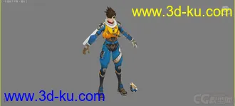 免费啦，首发——守望先锋模型猎空皮肤模型12套模型+武器的图片