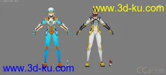 免费啦，首发——守望先锋模型猎空皮肤模型12套模型+武器的图片