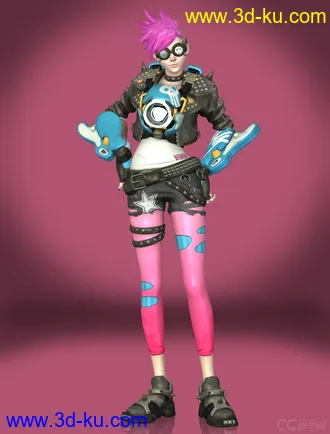 免费啦，首发——守望先锋模型猎空皮肤模型12套模型+武器的图片