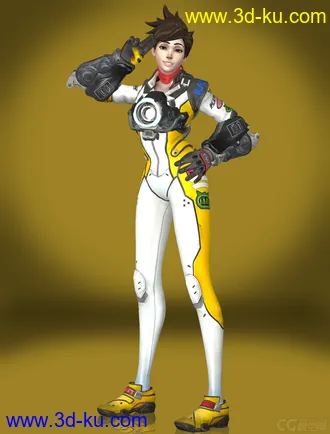 免费啦，首发——守望先锋模型猎空皮肤模型12套模型+武器的图片