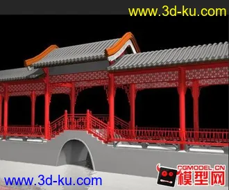 3D打印模型中式的走廊的图片