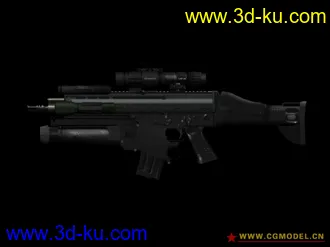 3D打印模型超帅scar 带榴弹的图片