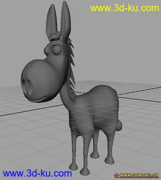 3D打印模型初学时自己做的卡通驴··的图片