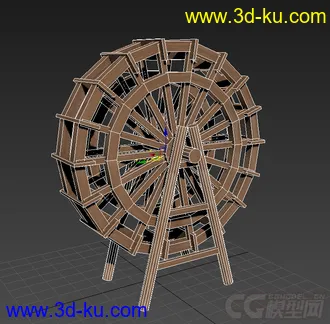 3D打印模型水车的图片