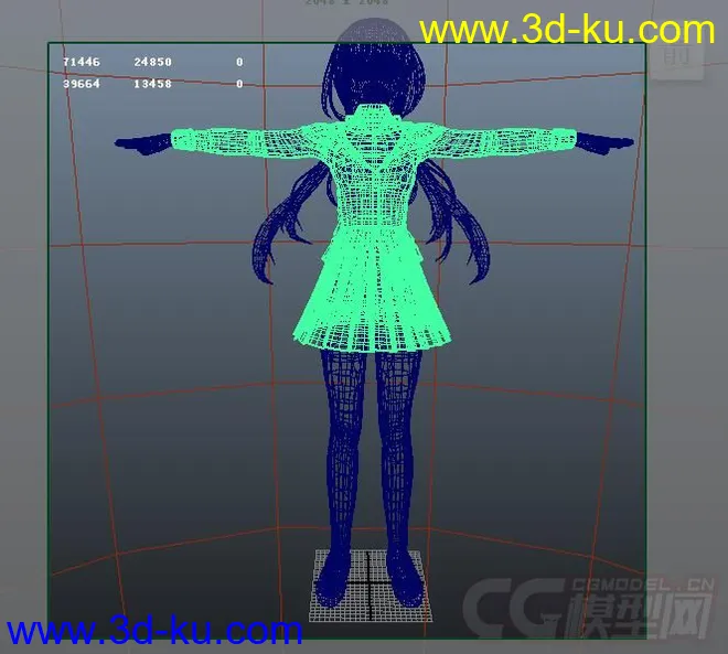 mayavray渲染器校服狂三模型的图片1