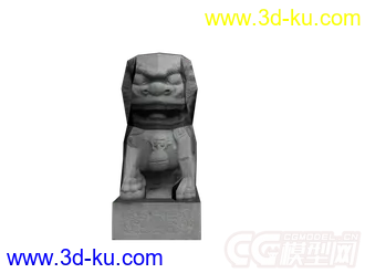 3D打印模型石狮子  侠盗猎车里面提取的的图片