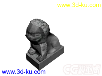 3D打印模型石狮子  侠盗猎车里面提取的的图片
