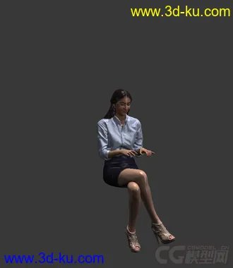 3D打印模型（女）人物整理7 现代女人 办公室女人的图片