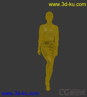 3D打印模型（女）办公室女人 白领 走路女的图片