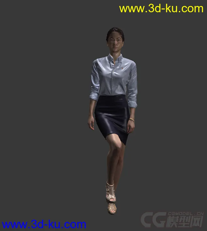 （女）办公室女人 白领 走路女模型的图片2