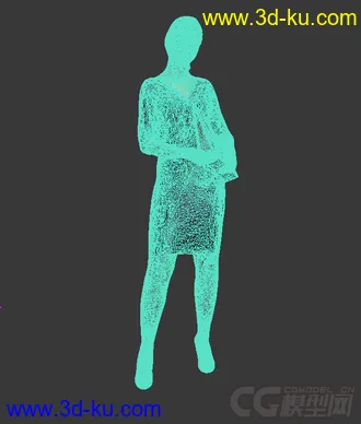 3D打印模型办公室女人拿文件站立聊天报告的图片