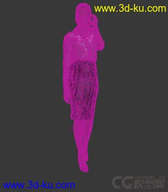 3D打印模型办公室女人站立的图片