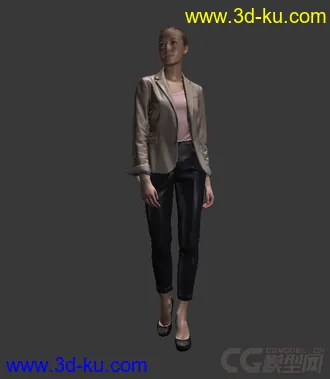 3D打印模型走路女人的图片