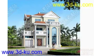 3D打印模型找图纸，做的小别墅，没有贴图，的图片