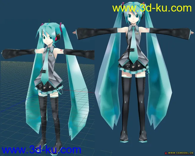 初音小美女，萝莉哦模型的图片1