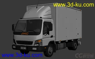 3D打印模型快递货车  冷链物流 物流货车 厢式货车的图片