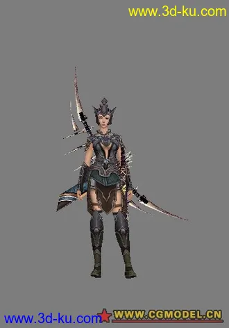 3D打印模型龙OL帅气女弓手的图片