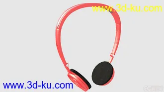 3D打印模型红色AKG耳机，不还原的山寨货的图片