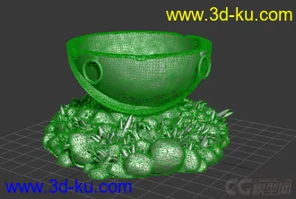 3D打印模型石锅 残井 水井 破井的图片