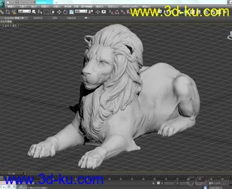 3D打印模型狮子雕塑的图片