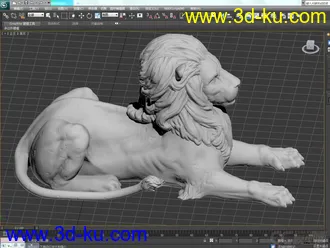 3D打印模型狮子雕塑的图片