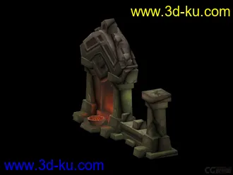 3D打印模型Q版小场景配件的图片